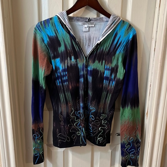 Alberto Makali Jackets & Blazers - ALBERTO MAKALI ZIP UP HOODED JACKET SIZE MEDIUM